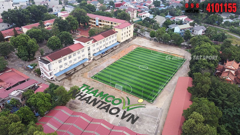 Một vài hình ảnh của dự án sân bóng đá cỏ nhân tạo Trường THPT Lê Hồng Phong, Phổ Yên, Thái Nguyên: 5